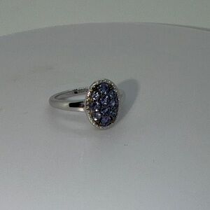 Tanzanite pave ring